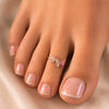 Rose Gold Butterfly and Floral Toe Ring Set